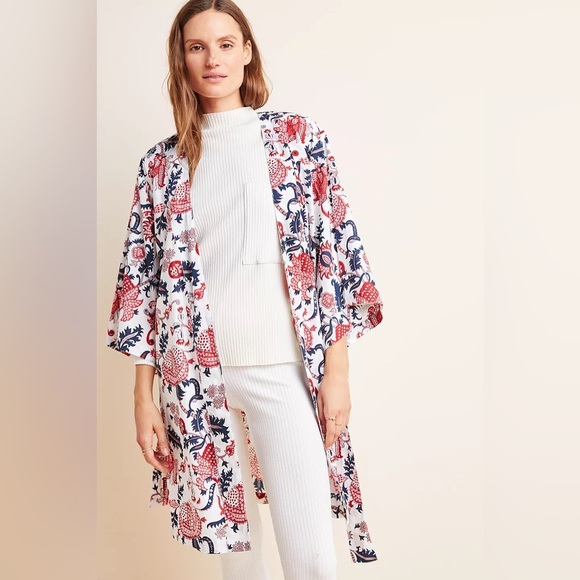 ROLLER RABBIT by ANTHROPOLOGIE NWOT Amanda Robe in Red Rouge - Picture 2 of 10